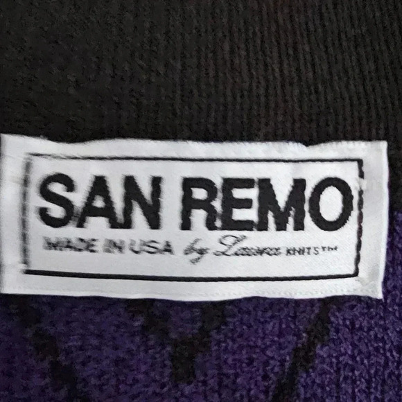 San Remo Striped Cardigan Sweater Med - Picture 3 of 5